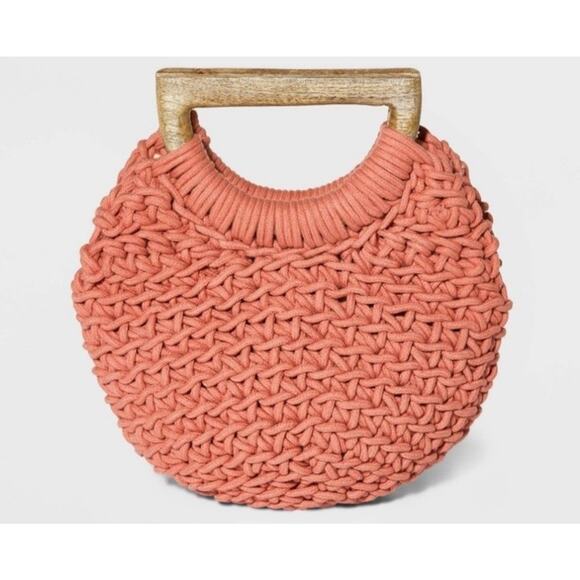 A New Day Crochet Purse With Wood Handles New With Tags - Picture 1 of 5